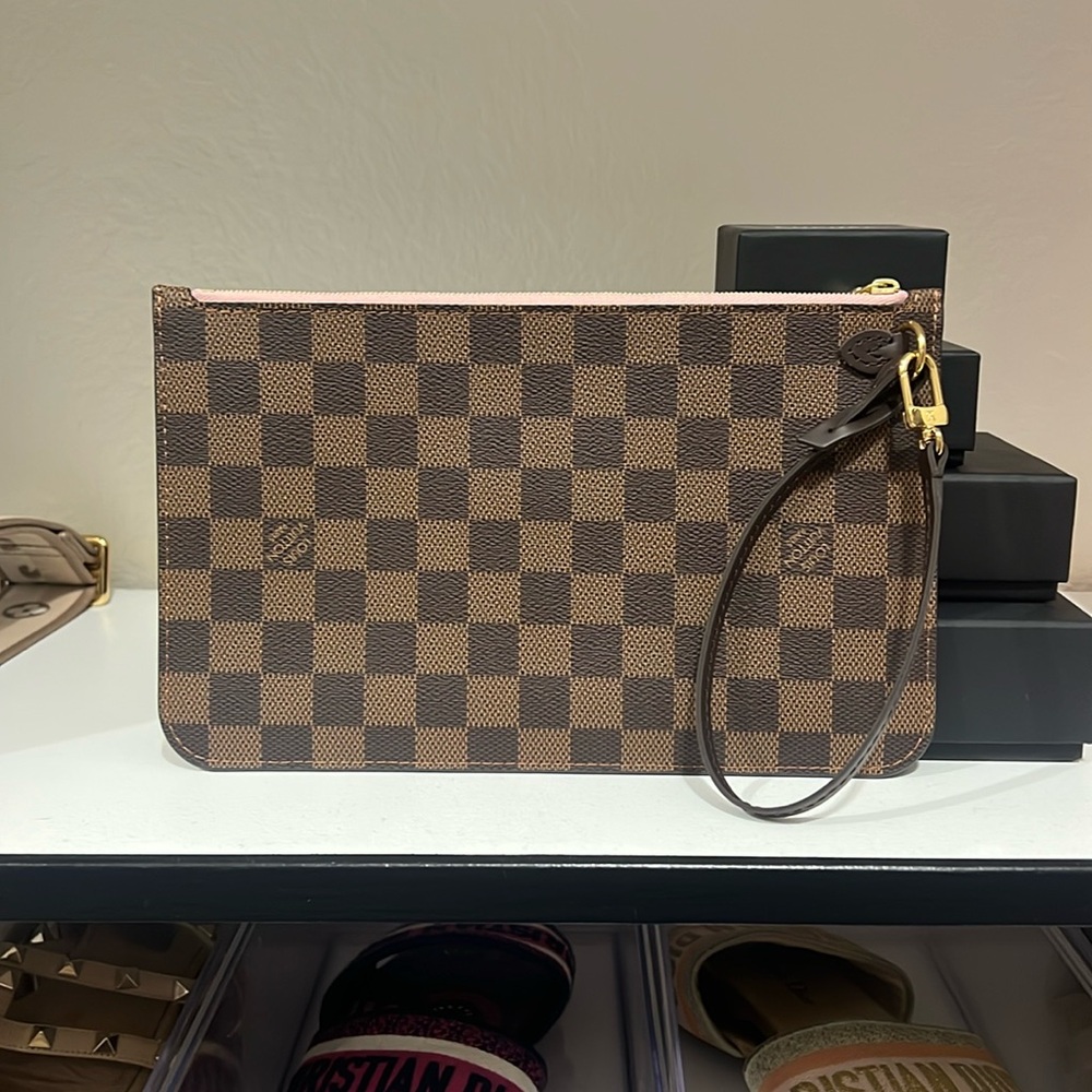 Louis Vuitton Neverfull Damier Ballerine Pouch Large